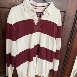 Rugby shirt (burgundy and white) Old Navy